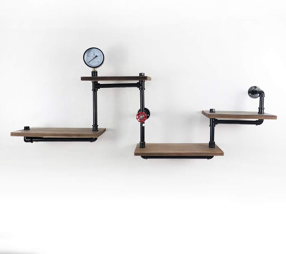 Industrial Pipe Ladder Shelf Corner Shelf | Home Decor | Halabh.com