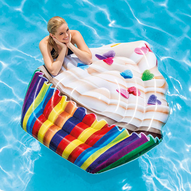 Intex Inflatable Cupcake Swimming Mat | Swimming Accessories | Best Inflatable Mat in Bahrain | Halabh.com