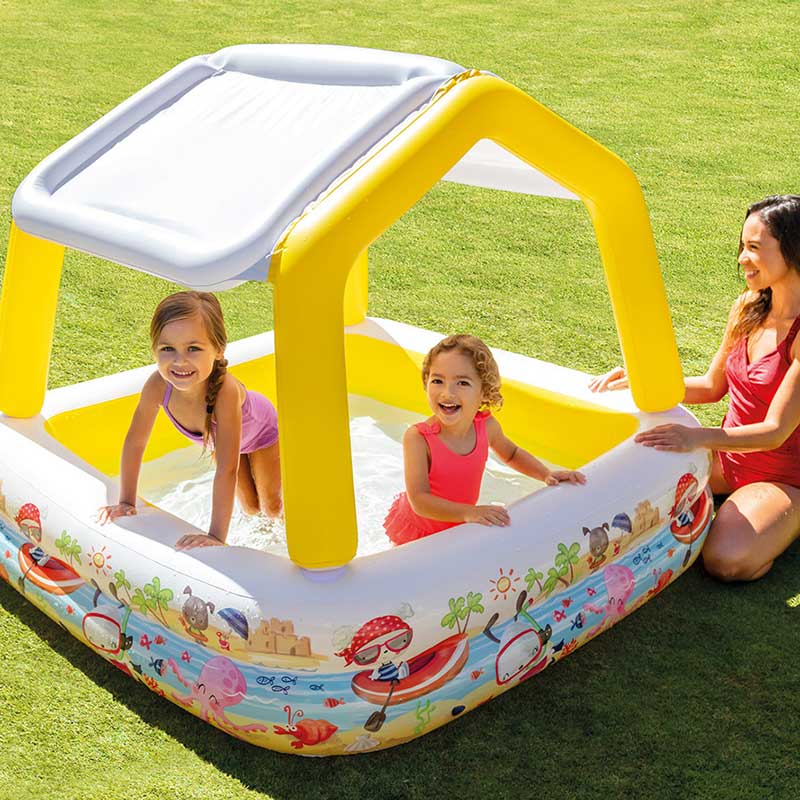 Intex Inflatable Sun Shade Paddling Pool for Kids | Swimming Accessories | Best Inflatable Pool in Bahrain | Halabh.com