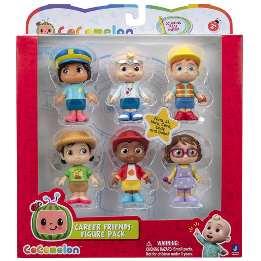 Jazwares Cocomelon Career Friends | 6 Figure Pack | Baby Toys and Gifts | Toys for Kids in Bahrain | Halabh
