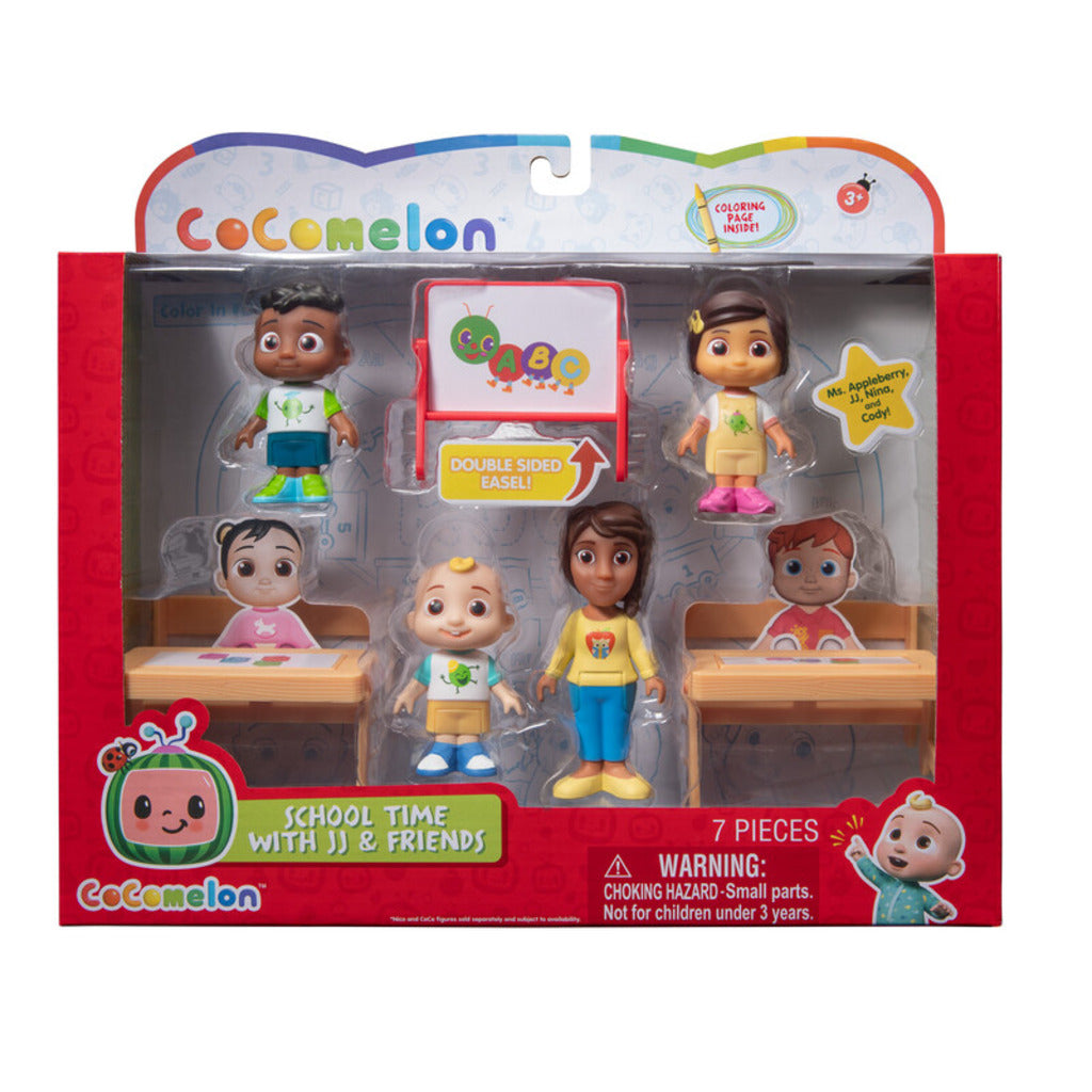 Jazwares Cocomelon School Time JJ and Friends Figures Multi Pack | Baby Toys and Gifts | Toys for Kids in Bahrain | Halabh