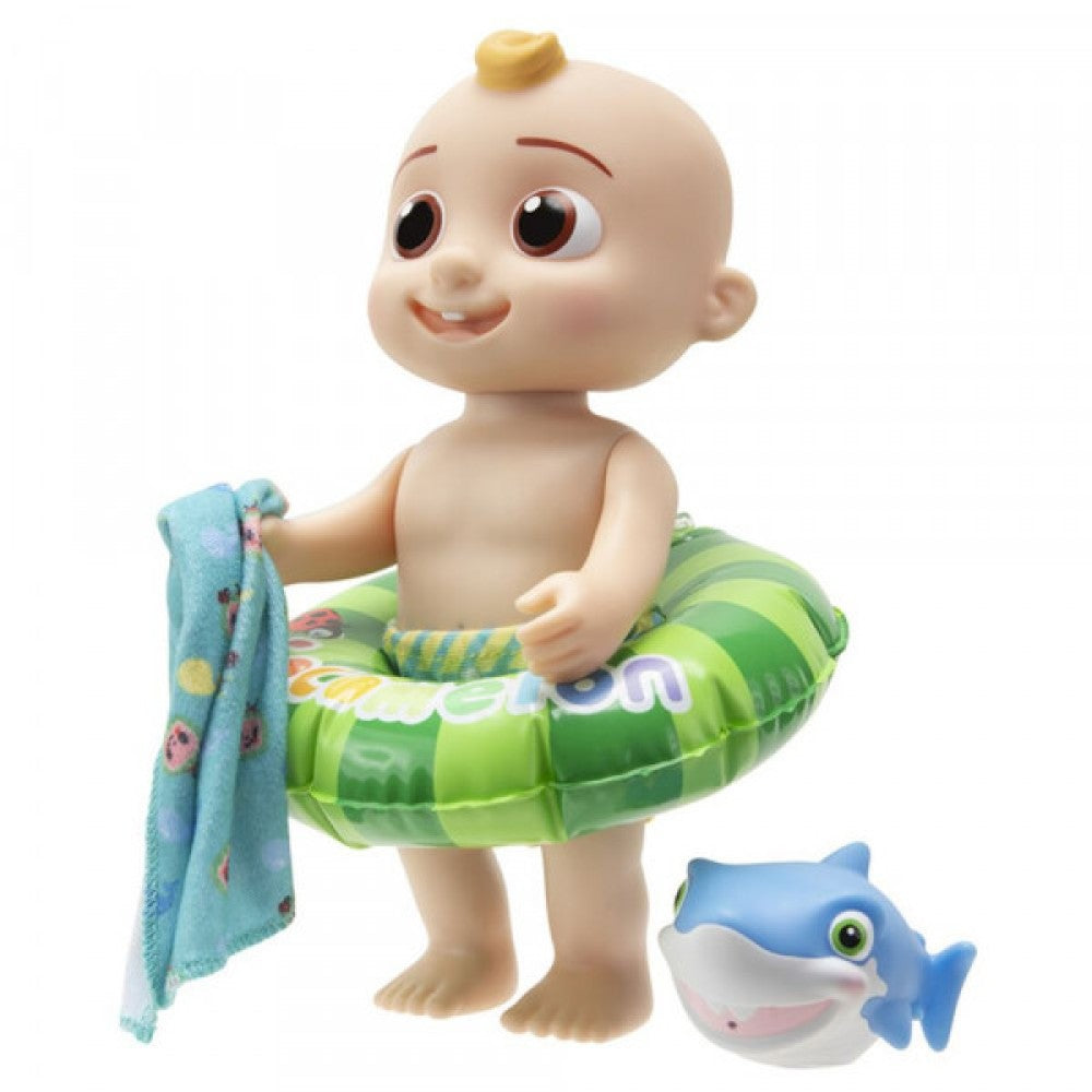 Jazwares Cocomelon Splish Splash JJ Doll With Shark Bath Squirter | CMW0306 | Baby Toys and Gifts | Toys for Kids in Bahrain | Halabh