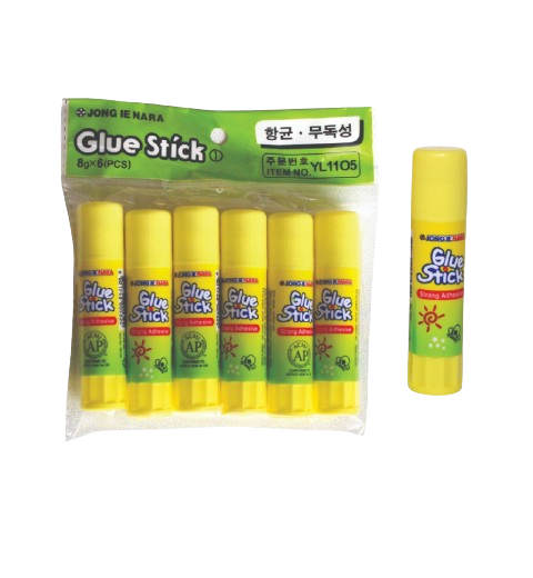 Jong IE Nara Glue Stick Transparent 8GM 6PCS | Best Glue Stick in Bahrain | Stationary | Halabh.com