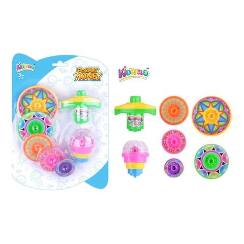 Kidzpro Pocket Money Flashing Top Playset | Multicolour | Baby Toys and Gifts | Toys for Kids in Bahrain | Halabh