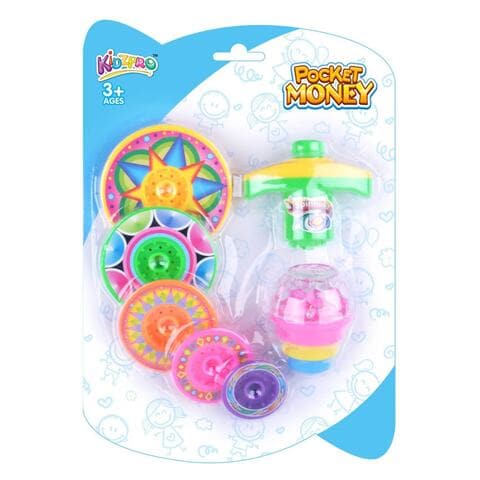 Kidzpro Pocket Money Flashing Top Playset | Multicolour | Baby Toys and Gifts | Toys for Kids in Bahrain | Halabh