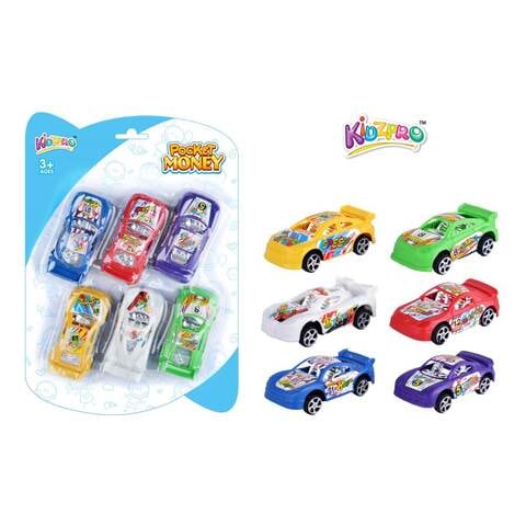 Kidzpro Pocket Money Pull-Back Racing Car Multicolour | Set of 6 | Baby Toys and Gifts | Toys for Kids in Bahrain | Halabh