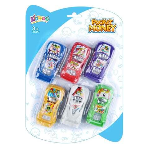 Kidzpro Pocket Money Pull-Back Racing Car Multicolour | Set of 6 | Baby Toys and Gifts | Toys for Kids in Bahrain | Halabh