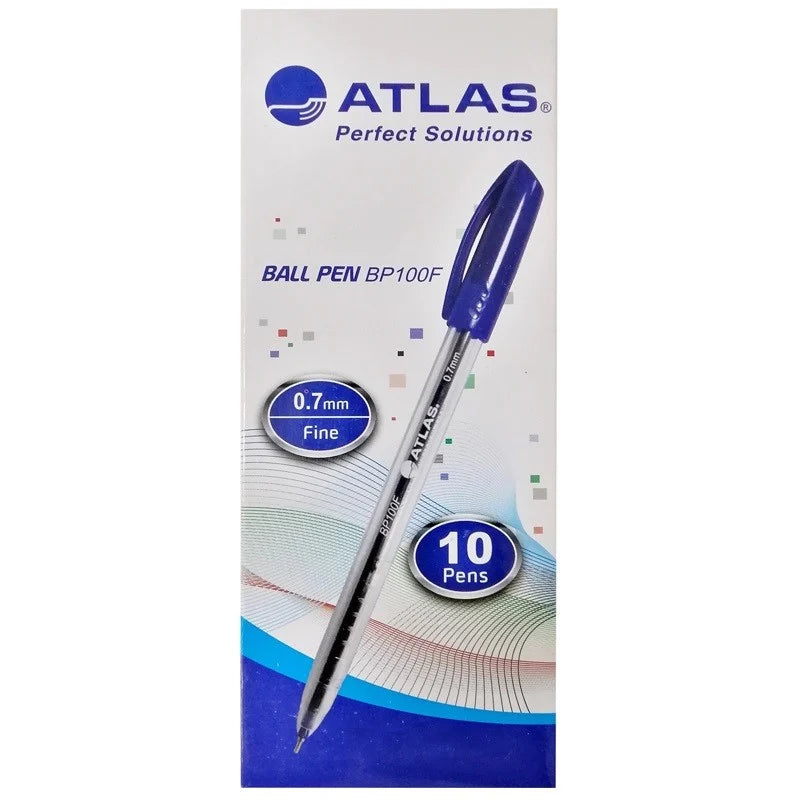 Atlas Ball Pen 0.7 mm Blue 10pcs Online in Bahrain | Halabh