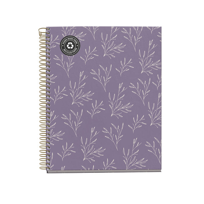 Miquelrius A5 120-Page Horizon Ring Notebook Lilac Garden | School Stationary | Halabh.com