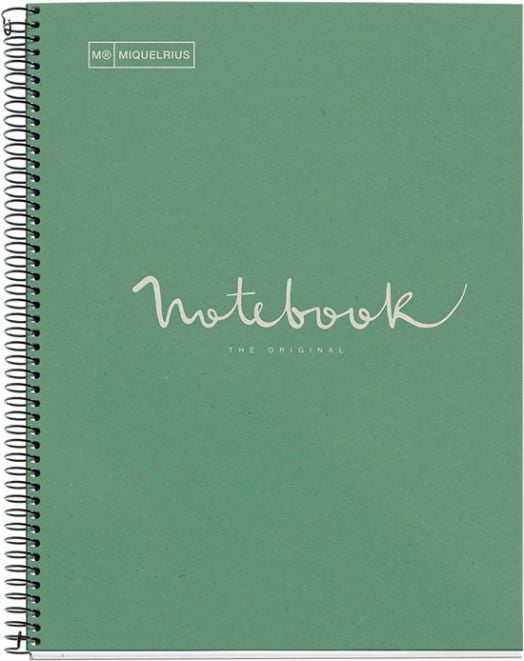 Miquelrius Recycled Eco Notebook A4 with Spiral 80 Sheets | School Stationary | Halabh.com