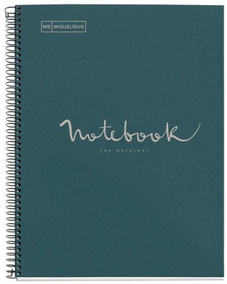 Miquelrius Recycled Eco Notebook A4 with Spiral 80 Sheets | School Stationary | Halabh.com