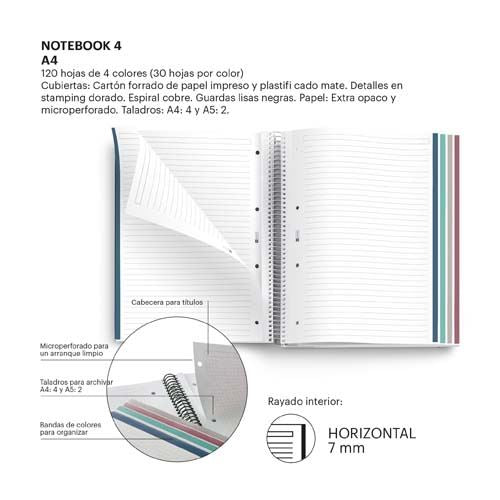 Miquelrius Spiral Notebook A4 Dots Always Black | School Stationary | Halabh.com