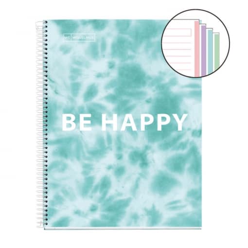 Miquerlius Spiral Tie Dye Blue A4 Notebook | School Stationary | Halabh.com