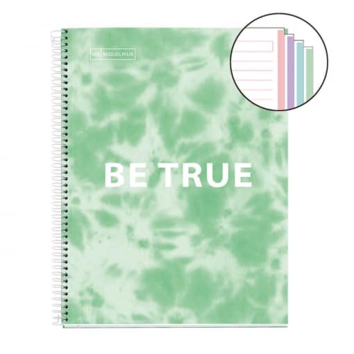 Miquerlius Spiral Tie Dye Mint A4 Notebook | School Stationary | Halabh.com