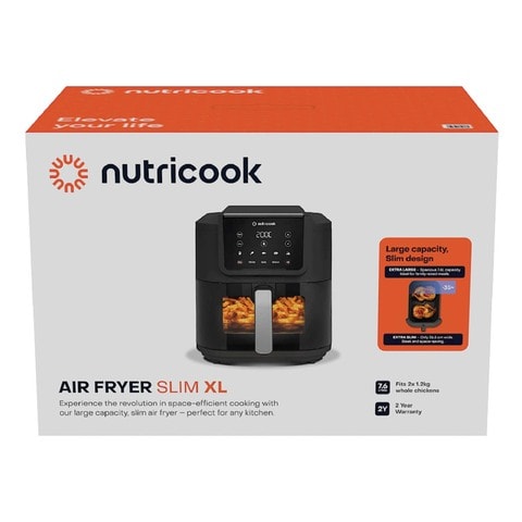 Nutricook Slim Air Fryer Black 7.6L | Kitchen Appliances | Halabh.com