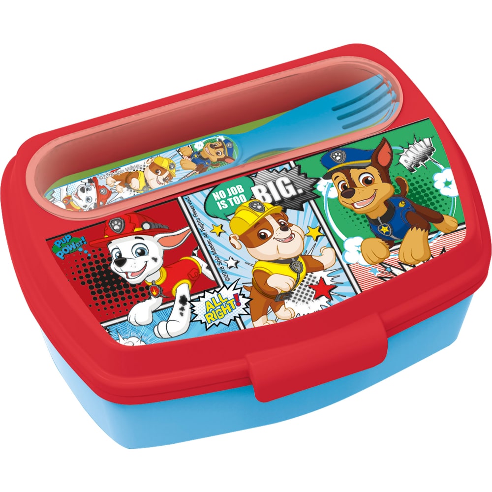 FUNNY SANDWICH BOX WITH CUTLERY PAW PATROL - Sweet Dreams