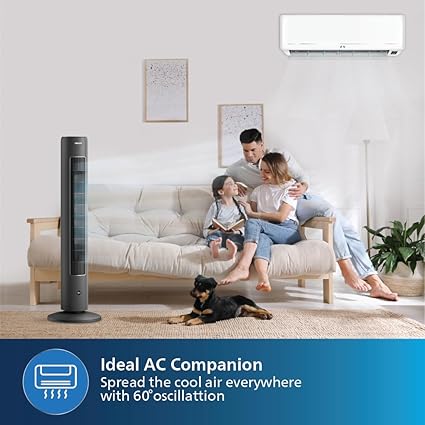 Philips Bladeless Technology Tower Fan Black | Home Appliances & Electronics | Best Tower Fan in Bahrain | Halabh.com