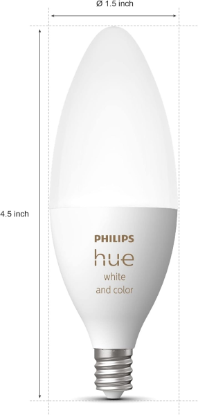 Philips Hue Smart B39 Candle-Shaped LED Bulb 40W | Best LED Bulb in Bahrain | Home Appliances & Electronics | Halabh.com