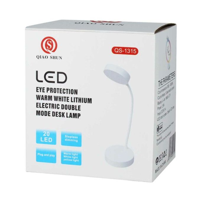 Qiao Shun Led Table Lamp White - QS-1315