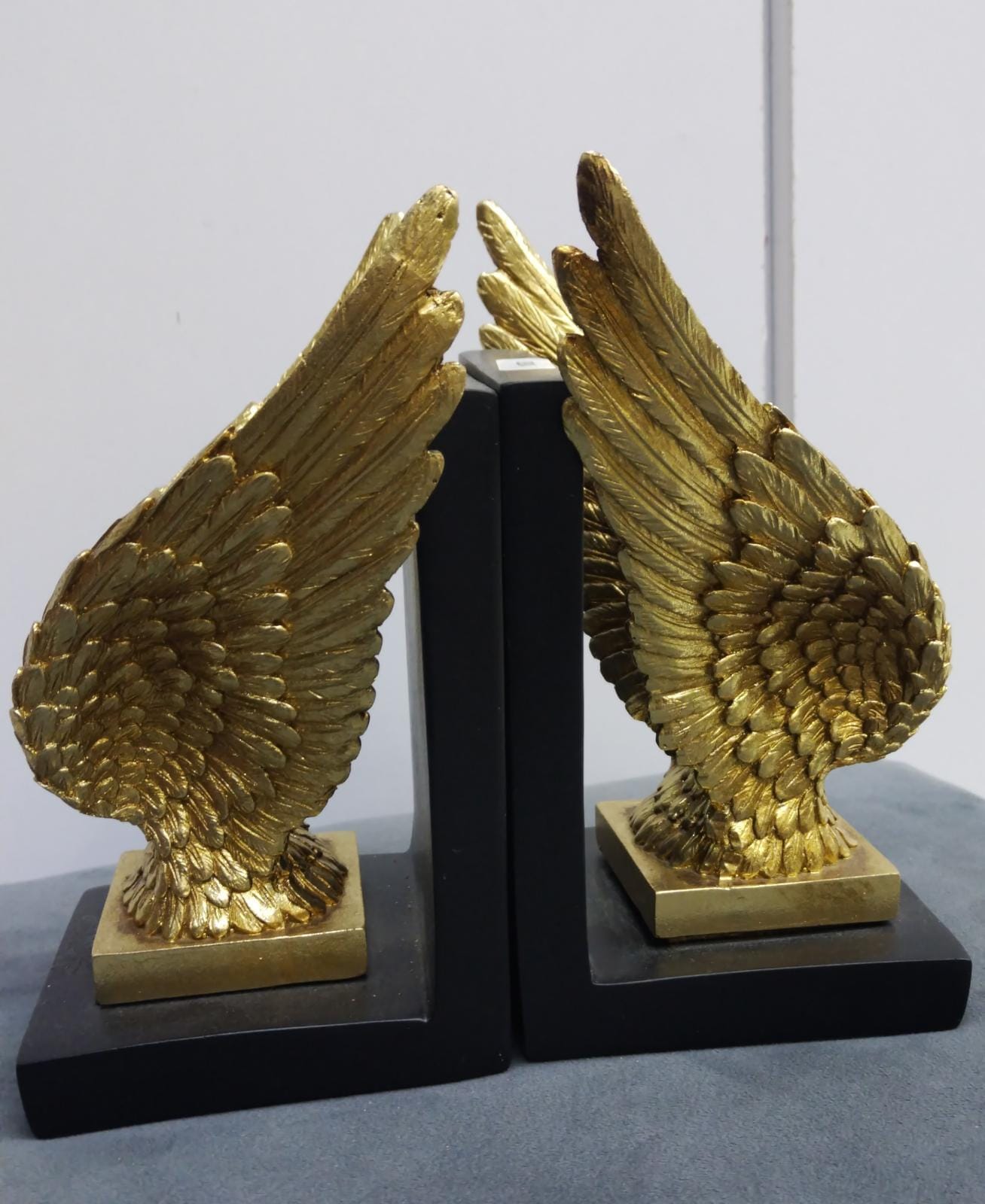 Resin Gold Wing Bookends 1 Pair Decorative