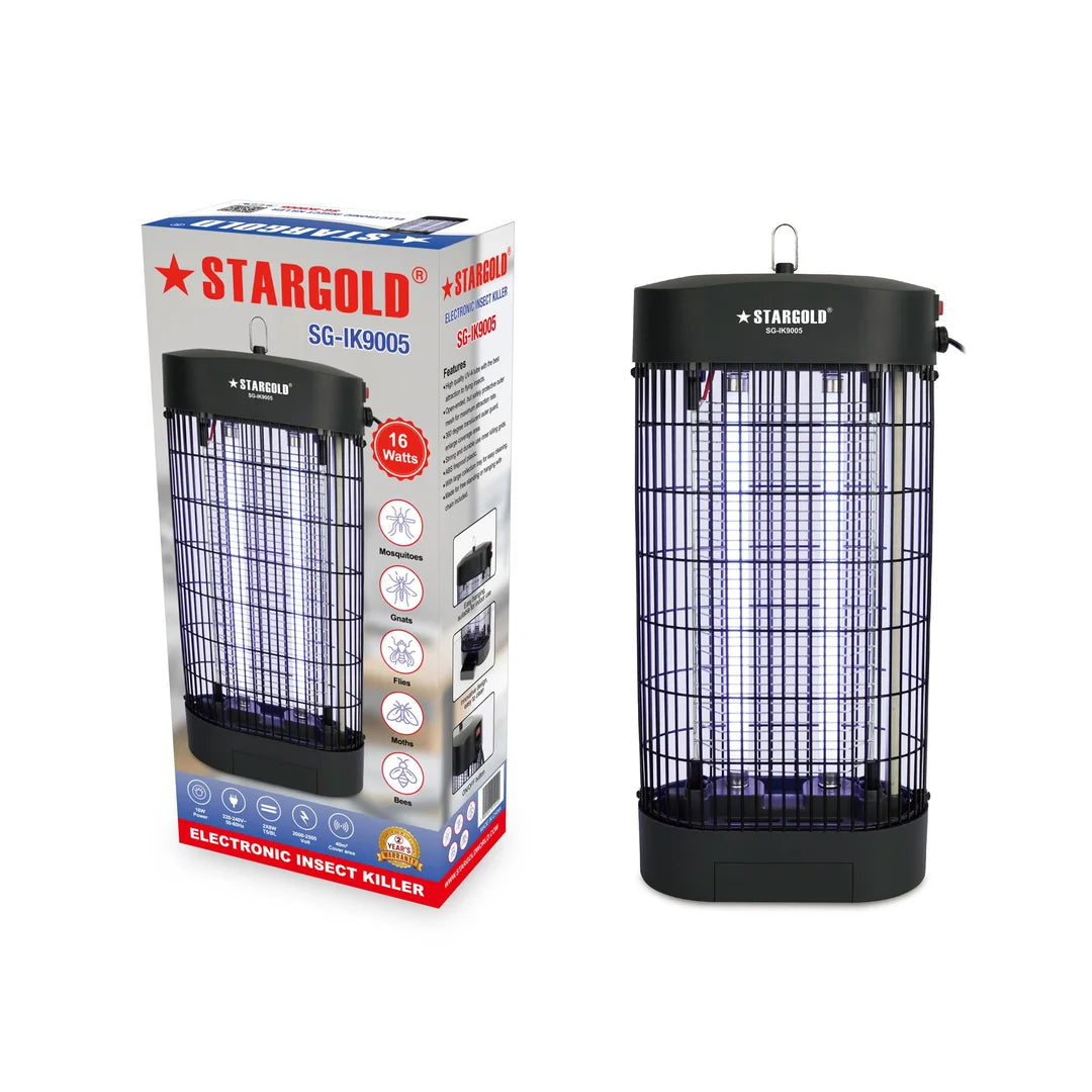 STARGOLD insect killer, insect killer 16W, SG-IK9005, UV insect killer, quiet pest control, mosquito zapper, energy-efficient insect killer, fly eliminator, medium-sized room insect killer, compact insect control, Halabh