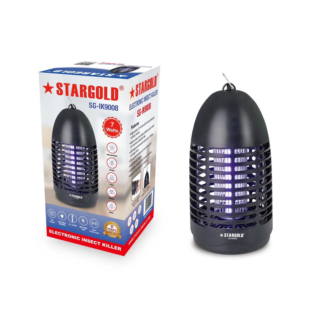 STARGOLD insect killer, insect killer 6W, SG-IK9008, UV insect zapper, quiet pest control, mosquito eliminator, compact bug killer, energy-efficient insect killer, small area insect control, fly zapper, Halabh