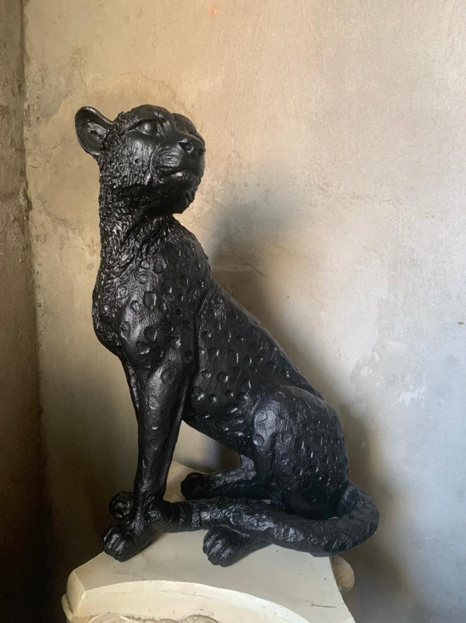 Sculpture Exquisite Leopard Black | Home Decor | Halabh.com