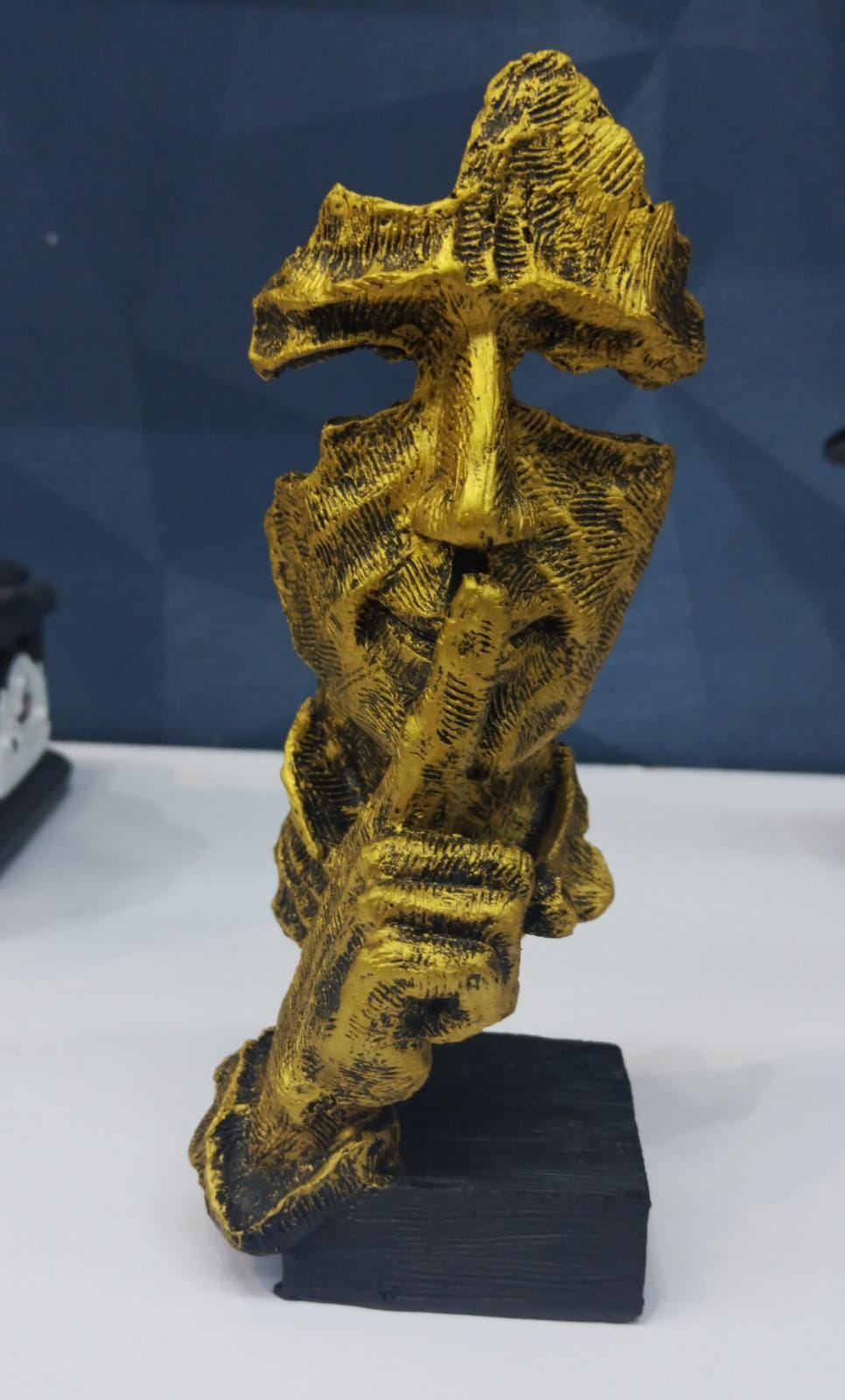 Sculpture Handcrafted Silent Men Golden | Home Decor | Halabh.com