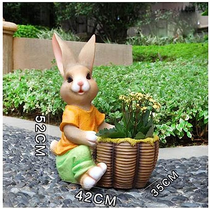 Sculpture Resin Rabbit Flower Pot | Home Decor | Halabh.com