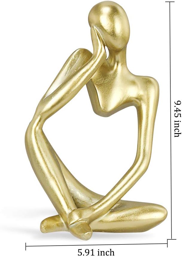 Sculpture Try Cooling Thinker Statue Gold | Home Decor | Halabh.com