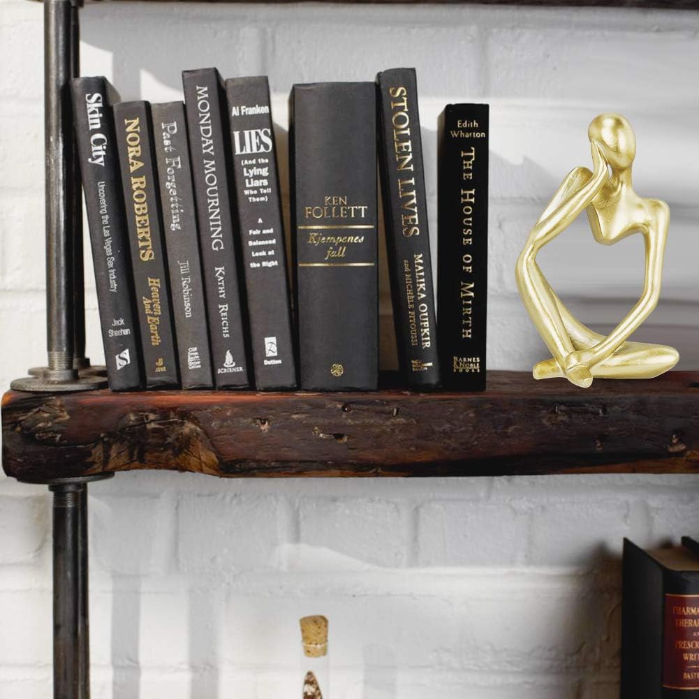 Sculpture Try Cooling Thinker Statue Gold | Home Decor | Halabh.com