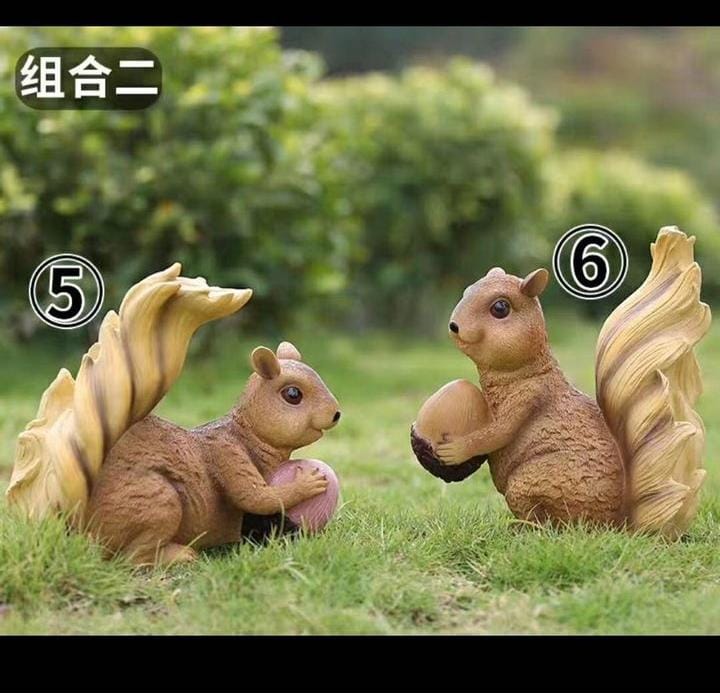 Squirrel Statue Resin Animal Statue Outdoor Lawn | Home Decor | Halabh.com