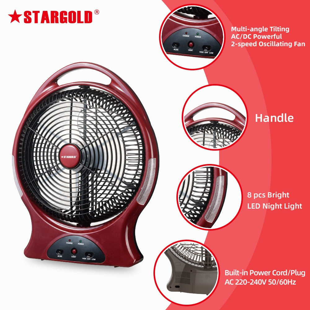 Star Gold Portable Rechargeable Small Fan | Best Rechargeable Small Fan in Bahrain | Home Appliances & Electronics | Halabh.com