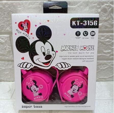 Super Bass Headphone Mickey Mouse Pink | Best Kids Headphone in Bahrain | Baby Toys | Halabh.com