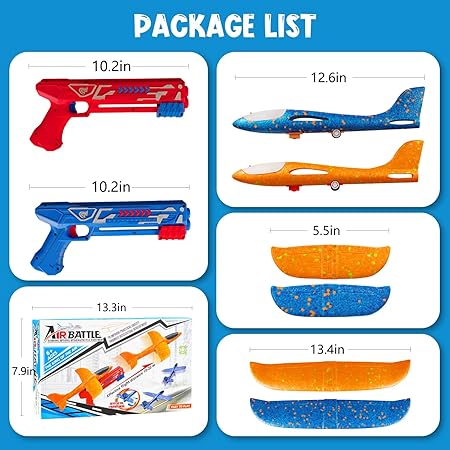 TOYFIT 2 Pack LED Light Airplane Launcher Toy Set | Best Baby Toys in Bahrain | Halabh.com