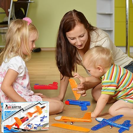 TOYFIT 2 Pack LED Light Airplane Launcher Toy Set | Best Baby Toys in Bahrain | Halabh.com