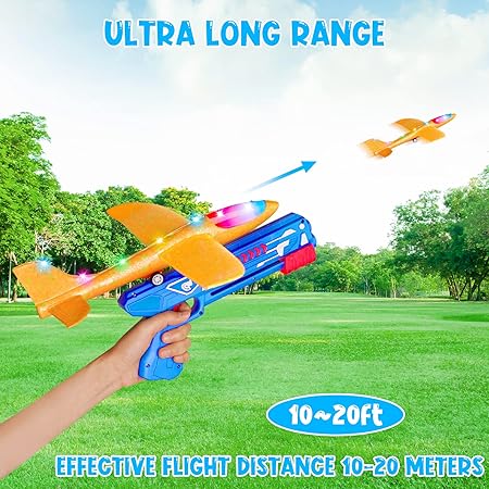 TOYFIT 2 Pack LED Light Airplane Launcher Toy Set | Best Baby Toys in Bahrain | Halabh.com