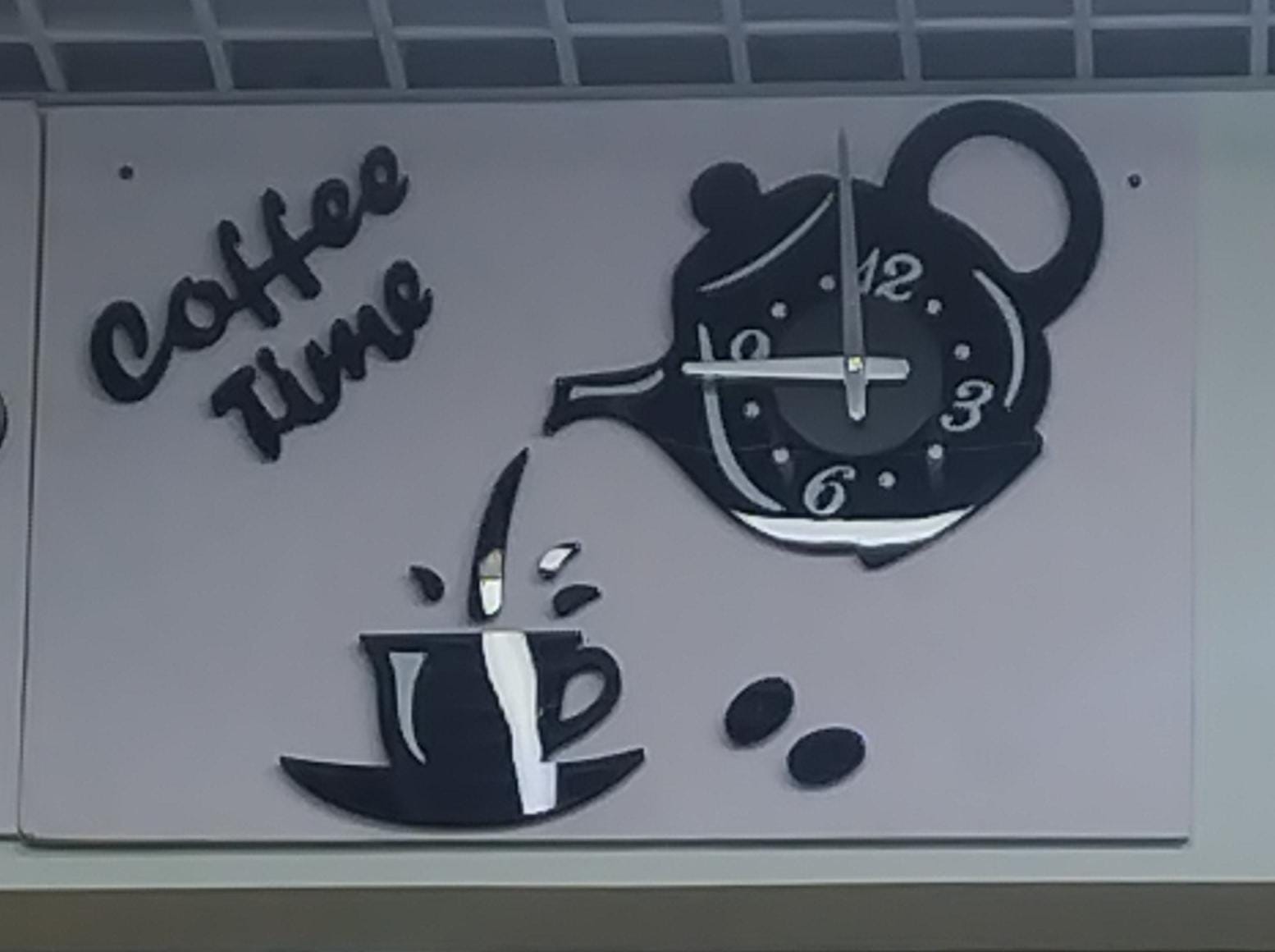 Teapot Coffee Cup Creative DIY 3D Acrylic Wall Clock | Home Decor | Halabh.com