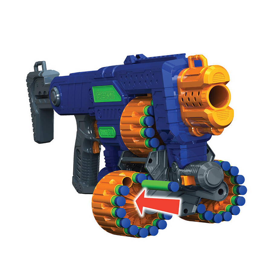 ToyPro Dart Zone Savage Spin Triple Drum Motorized Blaster