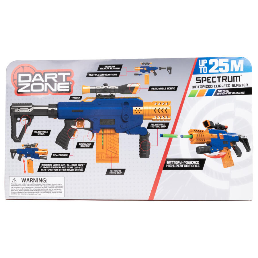 ToyPro Dart Zone Spectrum Red Motorized Clip Fed Blaster | Baby Toys and Gifts | Toys for Kids in Bahrain | Halabh