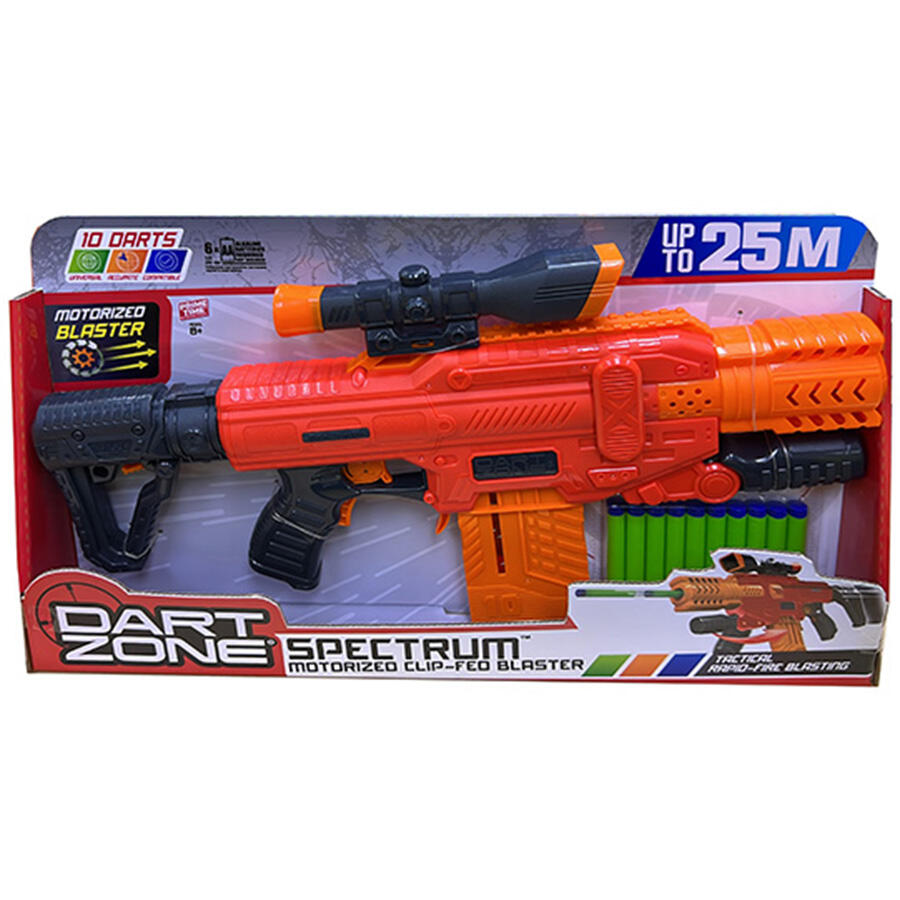 ToyPro Dart Zone Spectrum Red Motorized Clip Fed Blaster | Baby Toys and Gifts | Toys for Kids in Bahrain | Halabh