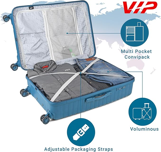 VIP Quest Plus 8 Wheel Hard Trolley | Best Trolley Bags in Bahrain | Bags & Sleeves | Halabh.com