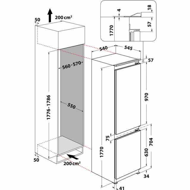 Whirlpool Built in Fridge Freezer | Best Freezer in Bahrain | Halabh.com