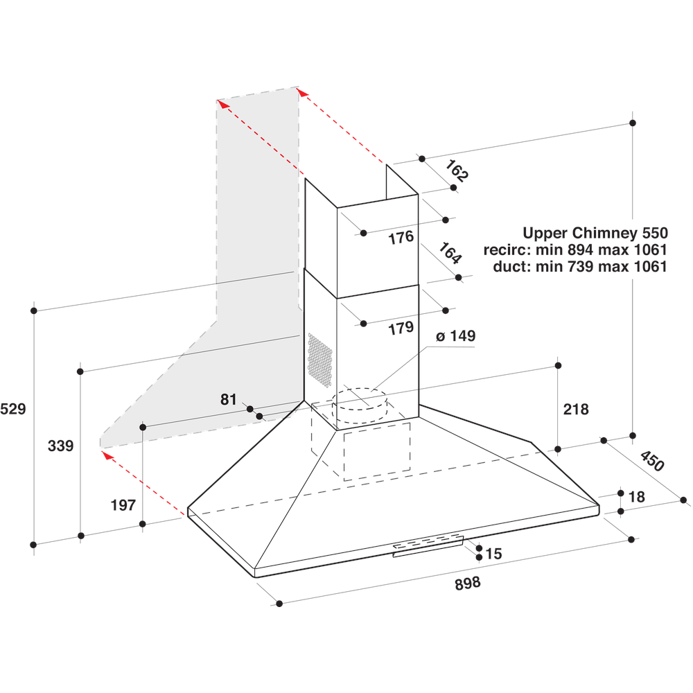 Whirlpool Wall Mounted Cooker Hood | Best Wall Mounted in Bahrain | Halabh.com