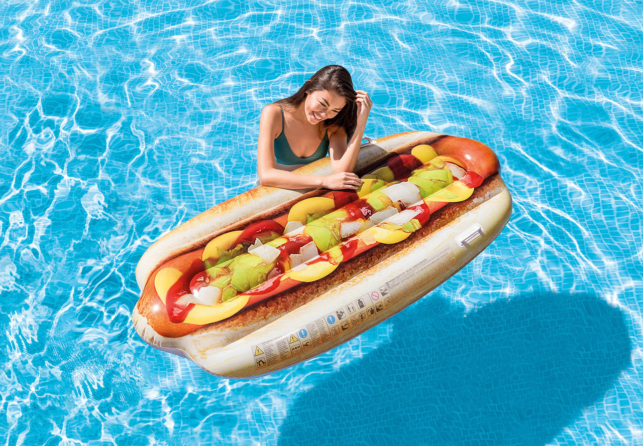 intex Jumbo Hot Dog Inflatable Floating Mat | Swaimmng Accessories | Best Inflatable Mat in Bahrain | Halabh.com