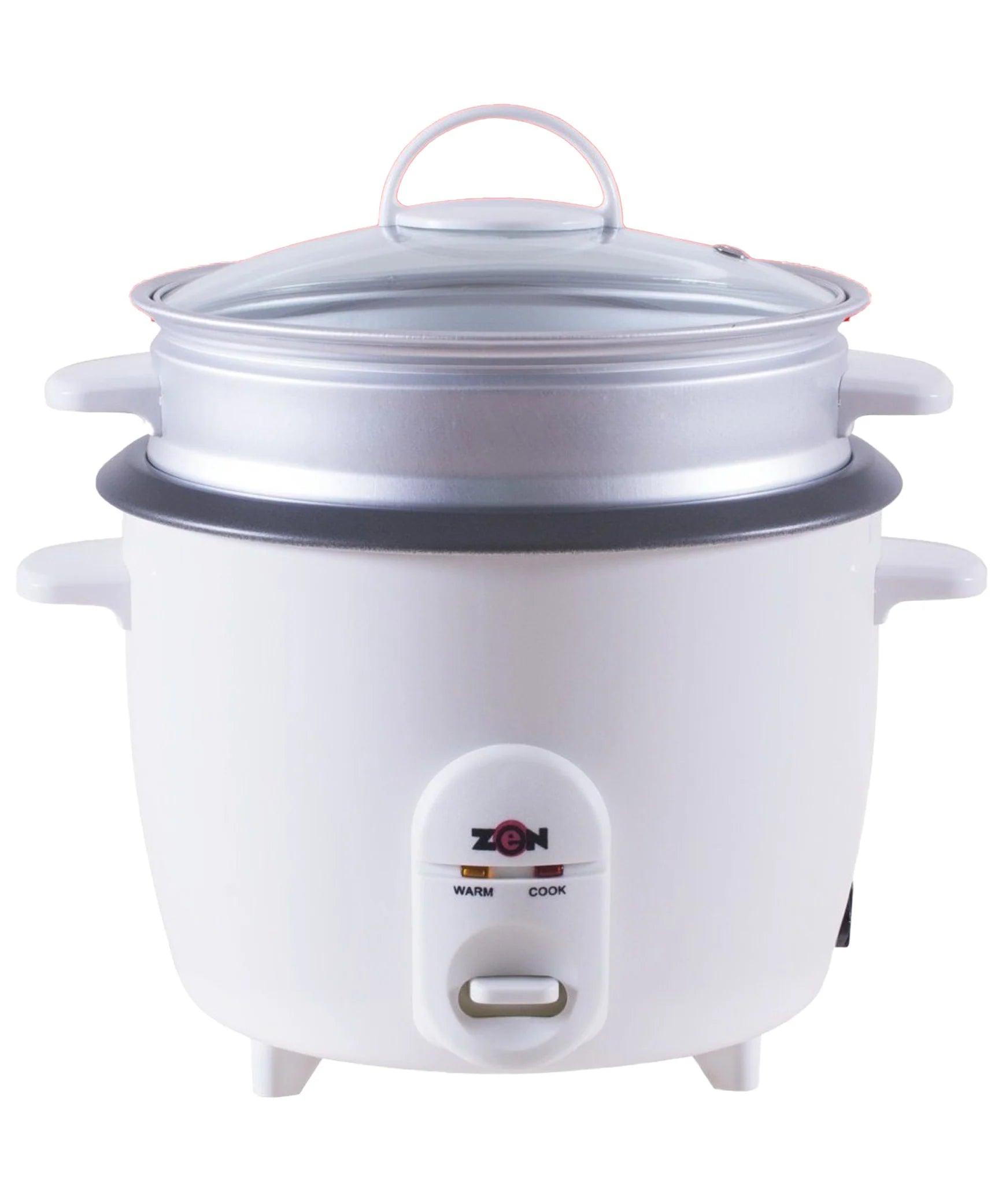 Zen Rice Cooker 1.8L 700W Non Stick Steam Bowl with Glass Lid - ZRC88