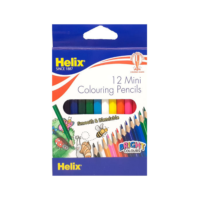 Helix Colouring Pencils Short 12 Pack