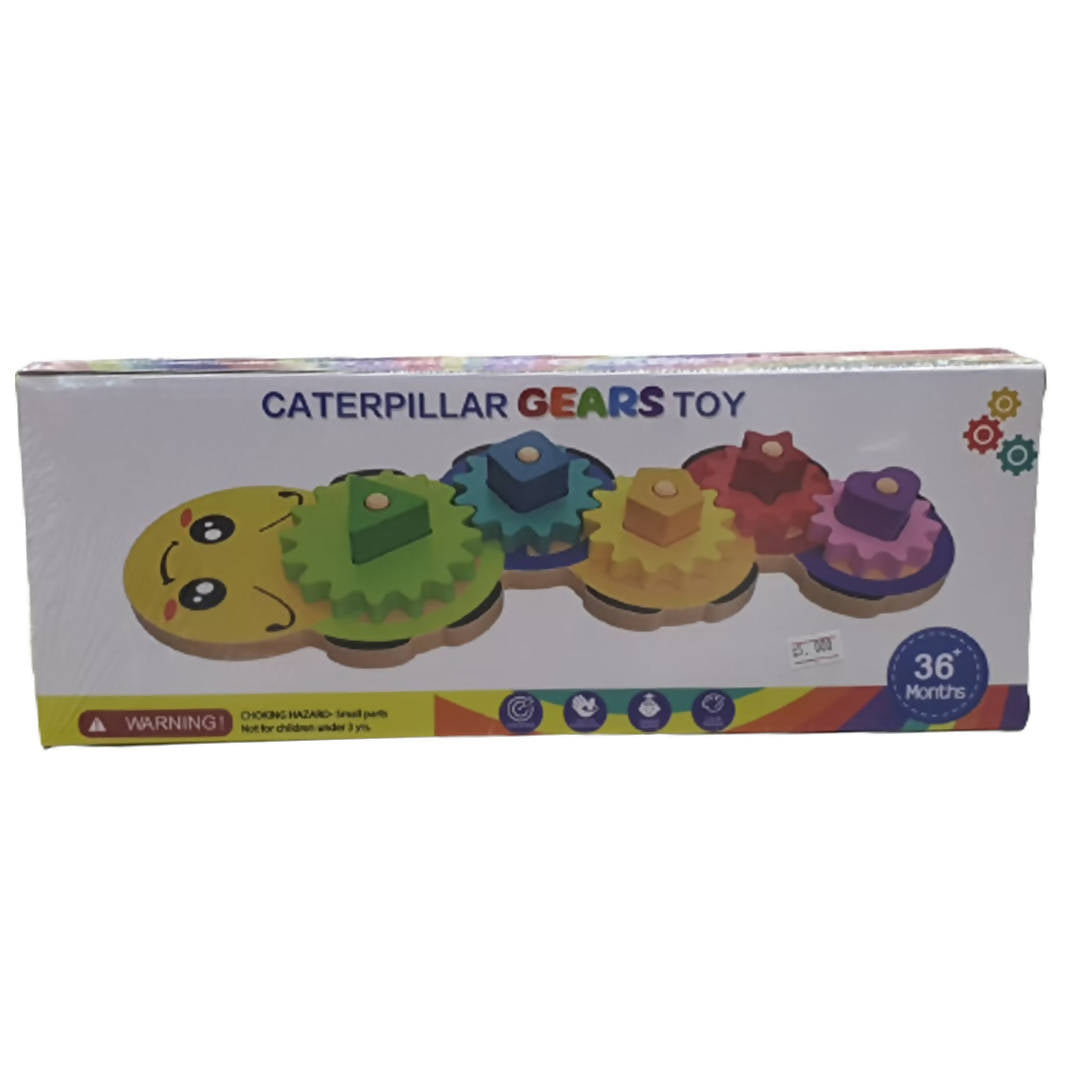 Caterpillar Gears Toys Kids Wood Educational Toys