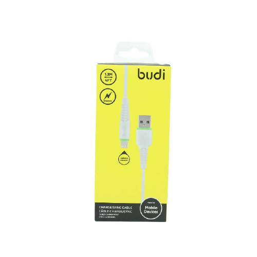 Budi M8J150L USB Lightning 1M 2.4A Faster-WHITE