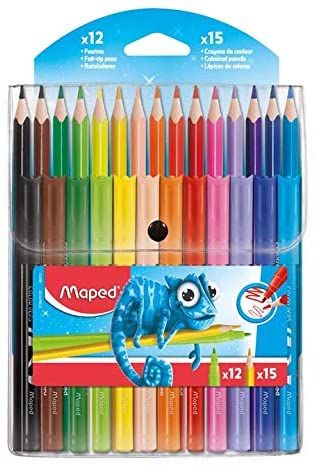 Maped Pulse Combo Pack 15ColPencils+12 FeltTip MD-984701